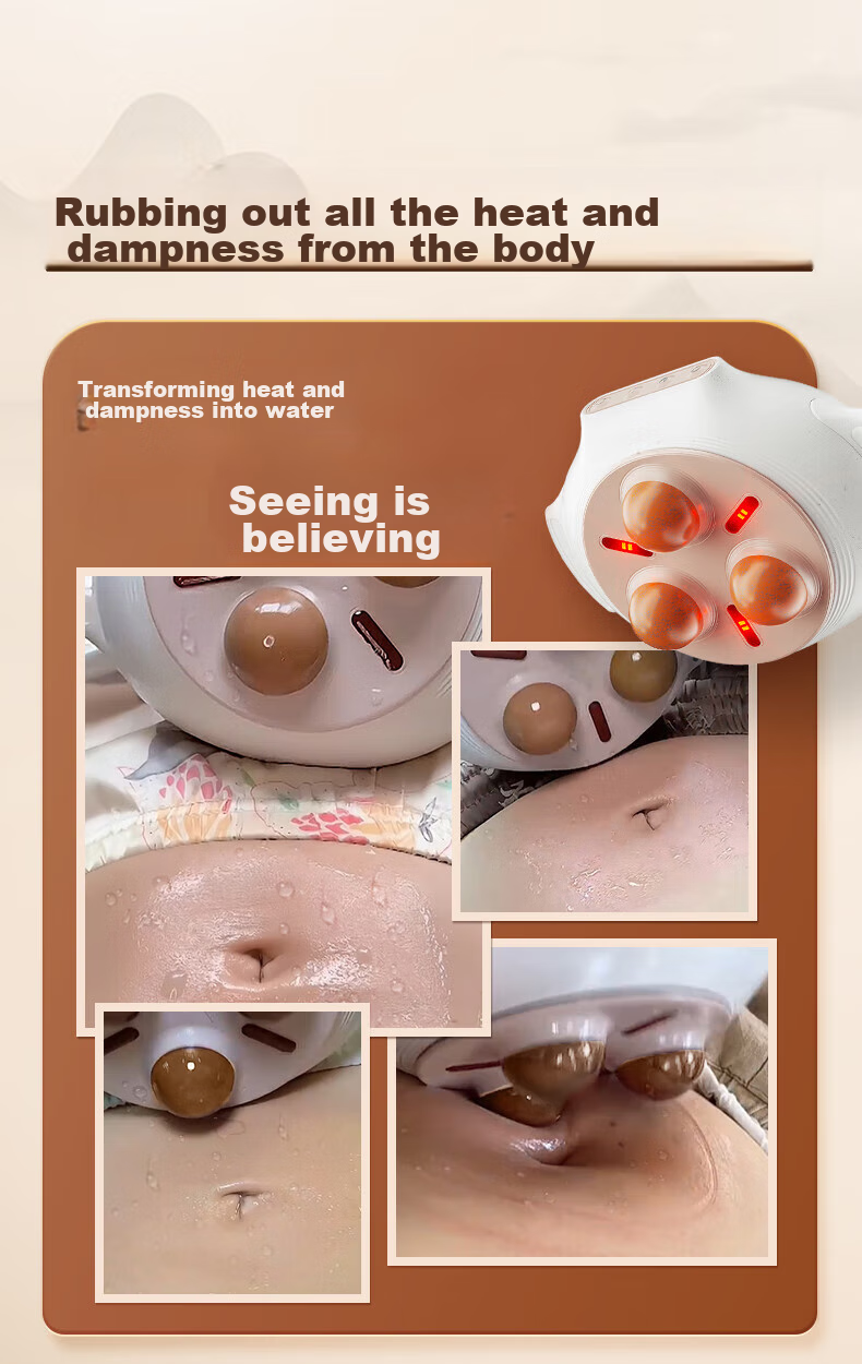 Keaiyuansu Small Suspended Pot, Stone Abdominal Massager, Automatic Stomach And Intestine Massager, Automatic Belly Kneading Device, Peristaltic Weight Loss Aid, Bowel Movement Promoter 4