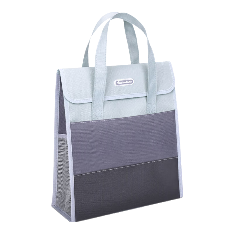 Bailiwen BX1016 Gray Vertical Handbag, Student Book Bag, Large Capacity Canvas Bag, Middle School Student Backpack, Tutoring Bag, Art Bag, Handheld Homework Bag, File Bag