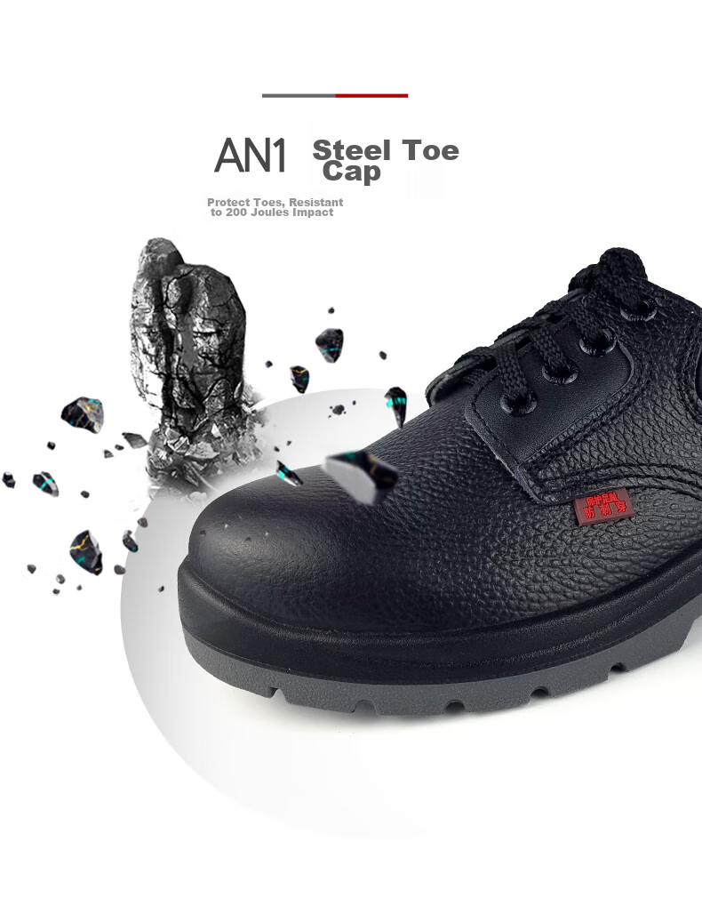 DUNWANG Anti-Smashing And Puncture-Resistant Safety Shoes for Men with Steel Toe Cap And Steel Sole, Cowhide Protective Work Boots, Wear-Resistant 1377 Safety Shoes Size 39 7