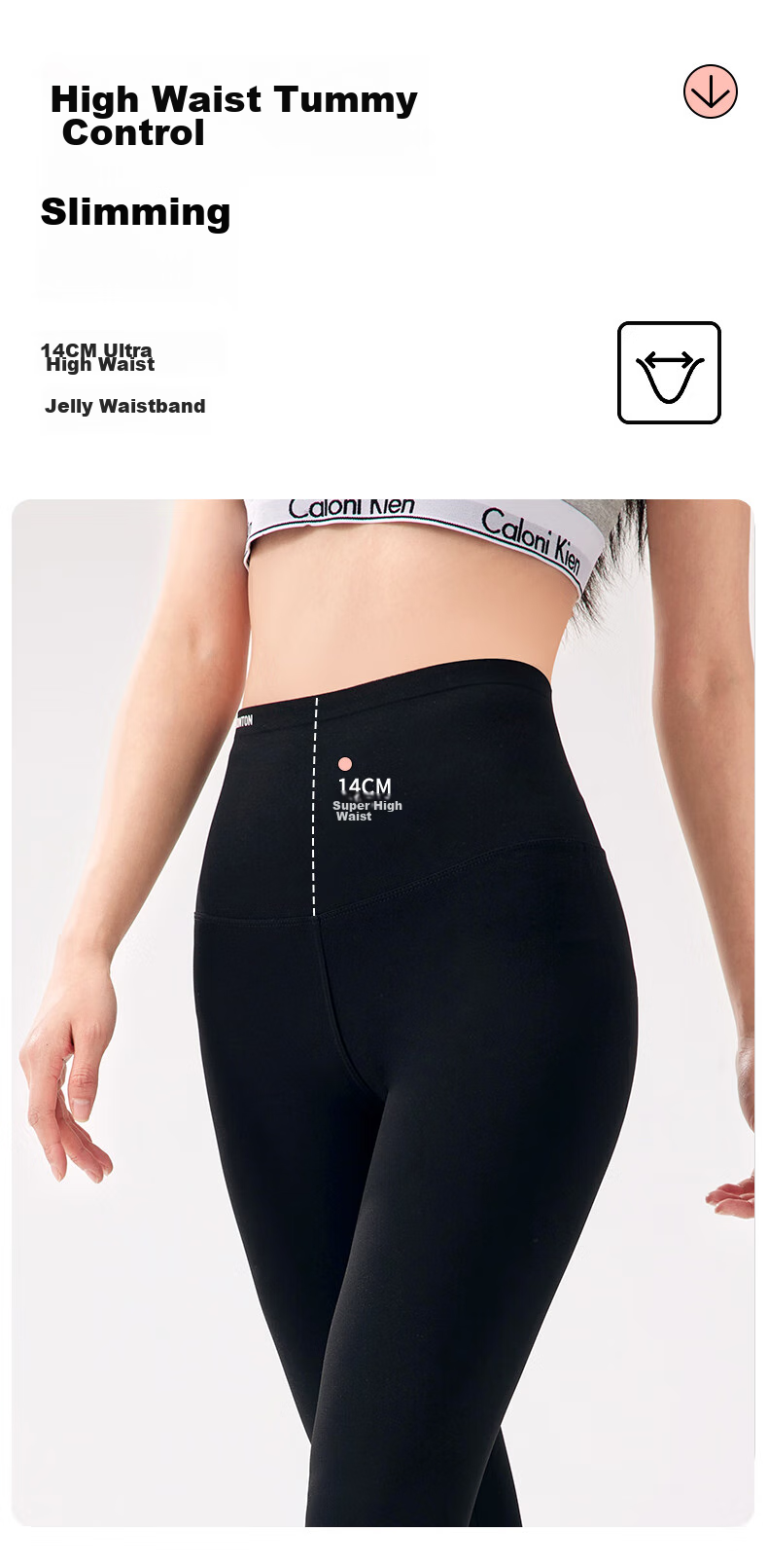 FitonTon Shark Leggings for Women, Autumn And Winter, Butt-Lifting And Tummy Control, High-Waisted, Slightly Compression, Butt-Lifting Band, Tight-Fitting Yoga Pants, Gray, L 15