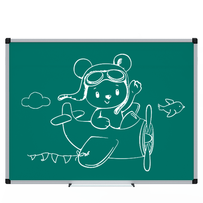 Deli 60*45cm Blackboard Chalk Writing, Galvanized Backboard Green Board, Magnetic Attachable Office Teaching Small Whiteboard Hanging Writing Board Blackboard for Teachers And Classroom
