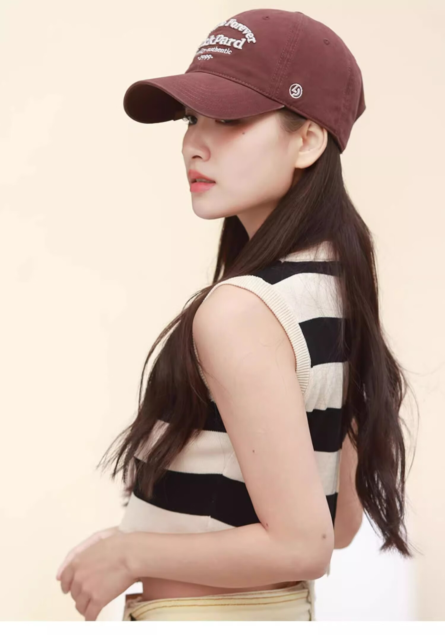 LACKPARD Women's Korean Style New Elastic Baseball Cap High-End Versatile Black Sunshade Hat 13