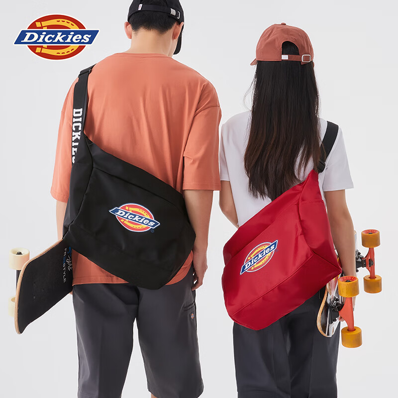Dickies Shoulder Bag for Men, DK Multi-Pocket Crossbody Bag, Large Capacity, Fits 13.3-Inch Laptop, Canvas Backpack for Students