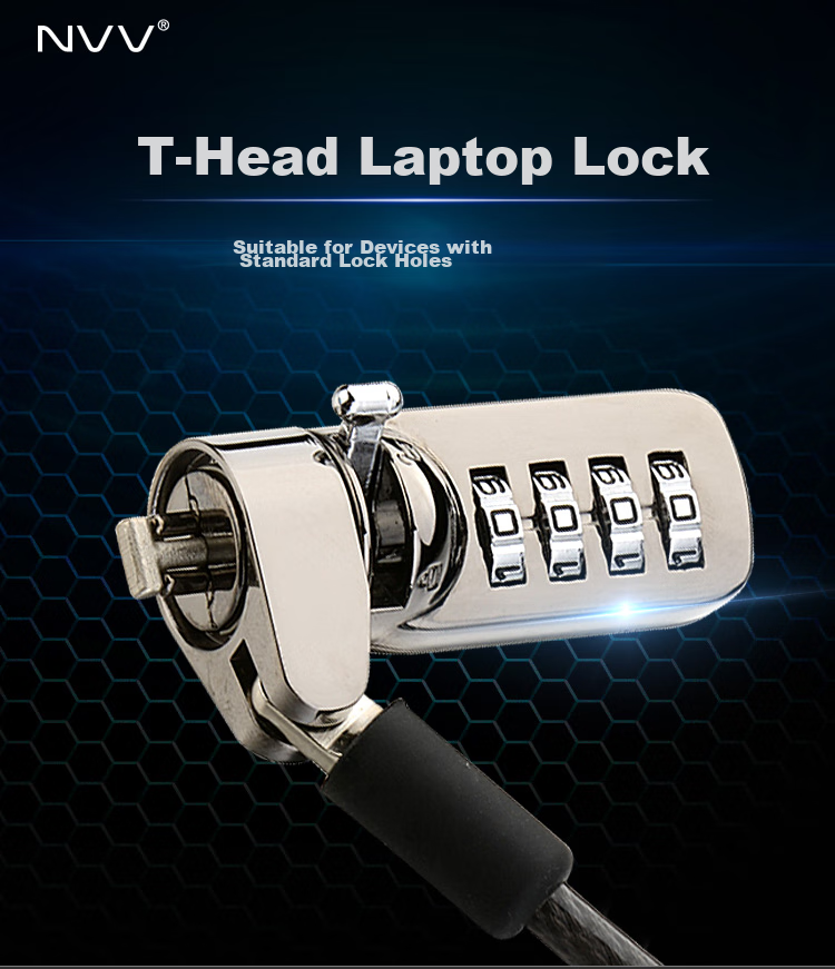 NVV Laptop Lock, Suitable for HP Nano And Lenovo Laptops with Small 6*2.5mm Holes, Anti-Theft Lock, Security Password Lock NL-13 2