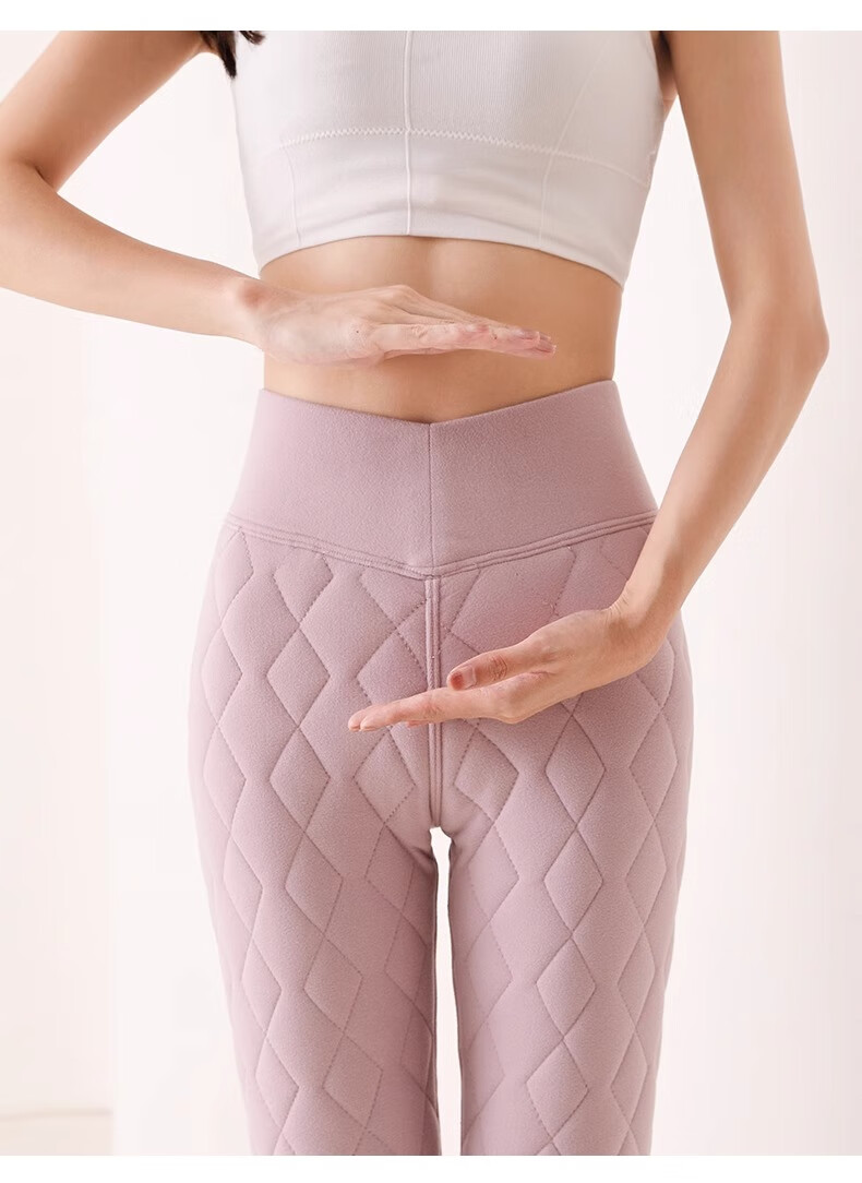 Borui Women's Wool Thermal Pants High Waist Autumn Winter Fleece Lined Thickened Leggings Extra Thick Lamb Wool Cotton Pants Northeast Style 21