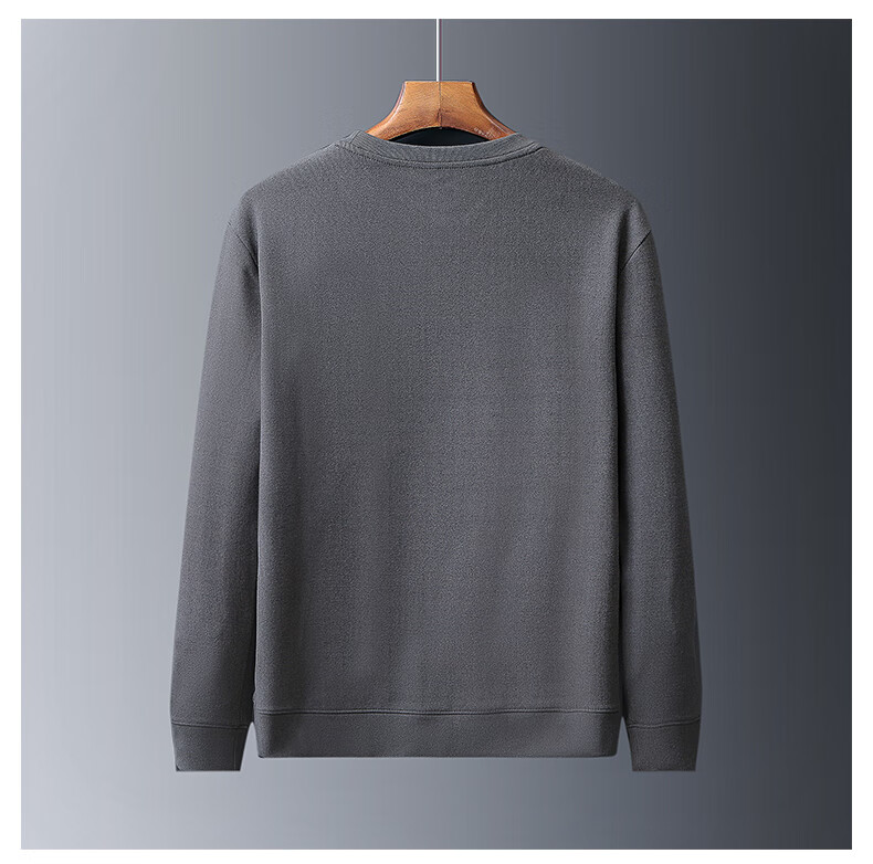 ROMON Men's Sweatshirt, Spring And Autumn Business Round Neck Long Sleeve T-Shirt, Quality Casual Base Layer Jacket, Men's Clothing, 113 Green, 2X 17