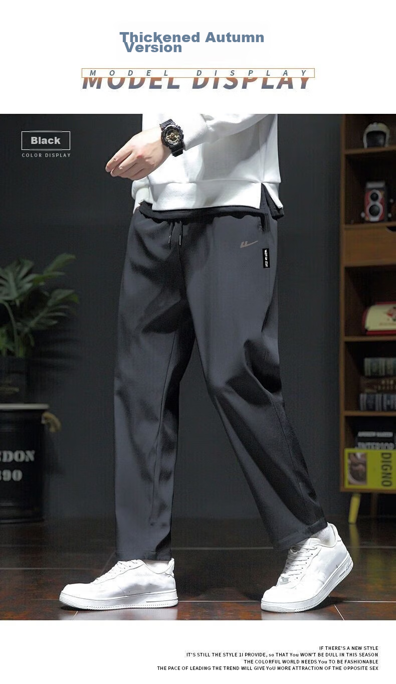 Huili Men's Sports Casual Pants, Summer Ice Silk Quick-Dry Trousers, Loose Straight-Leg Pants for Men, Athletic Pants 19