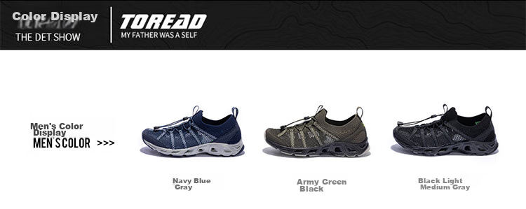 TOREAD Men's Spring And Summer Outdoor Non-Slip, Wear-Resistant, Breathable, Water-Permeable, Quick-Drying River Tracing Shoes TFEEBM81931 4