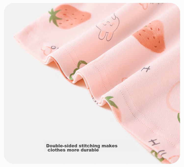 YUZHAOLIN Children's Autumn Underwear Set, Boys And Girls Inner Wear, Pure Cotton Baby Pajamas, Clothes for Young And Older Children, Sweet Pink 16