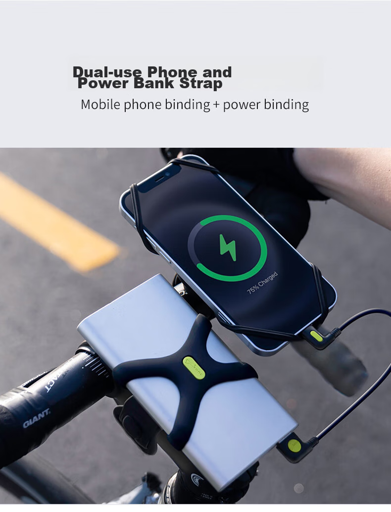 Bone Bicycle Phone Mount, Road Mountain Bike Phone Holder, Cycling Navigation Bracket, Handlebar Stand, Soft Silicone, Stable And Shock-Absorbing 8