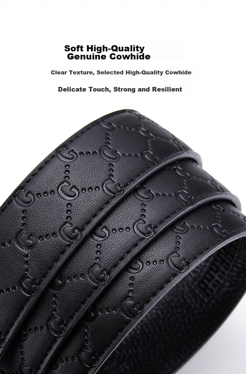 GUSKI Men's Genuine Leather Belt with Automatic Buckle, High-Quality Gift Box, Birthday Present for Boyfriend Or Husband 5