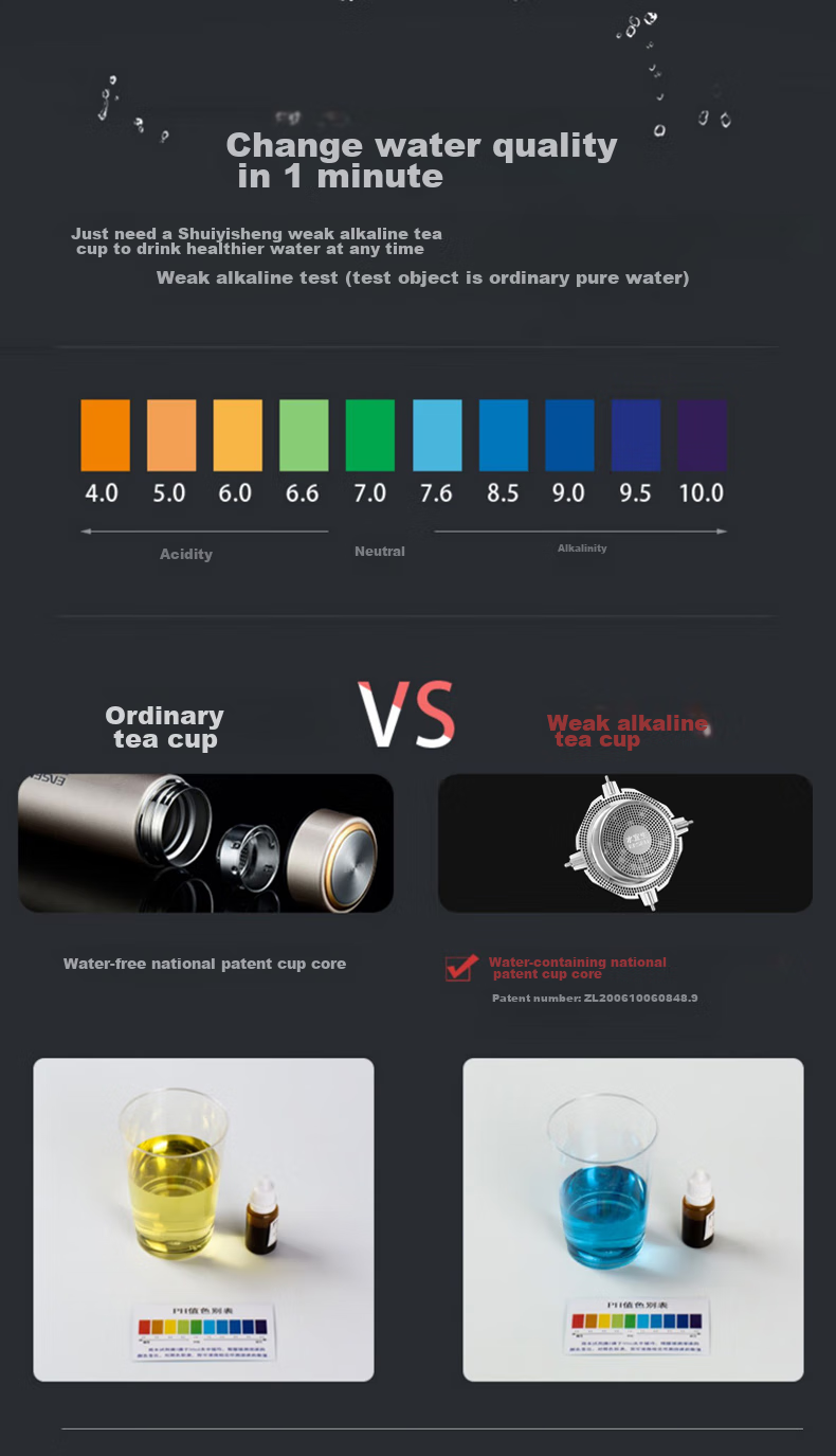 Shuiyisheng Titanium Cup Pure Titanium Insulated Mug for Men, Mild Alkaline Water Cup, High-End Business Tea Infuser Cup, Portable Health Cup with Engraving 7