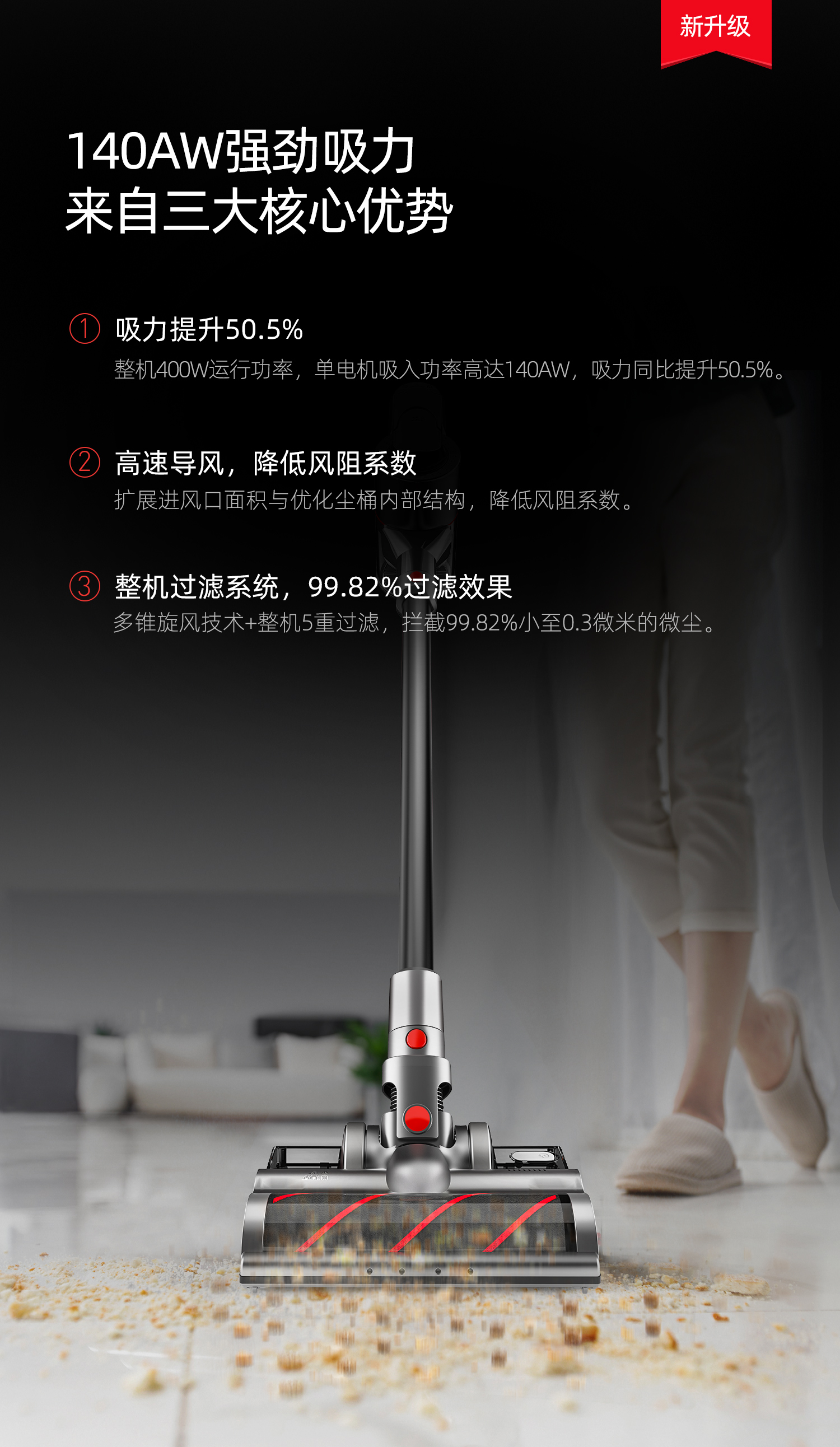 37804-小狗(puppy)无线吸尘器家用除螨吸拖一体手持立式宠物家庭适用T11 Cyclone Rinse-详情图
