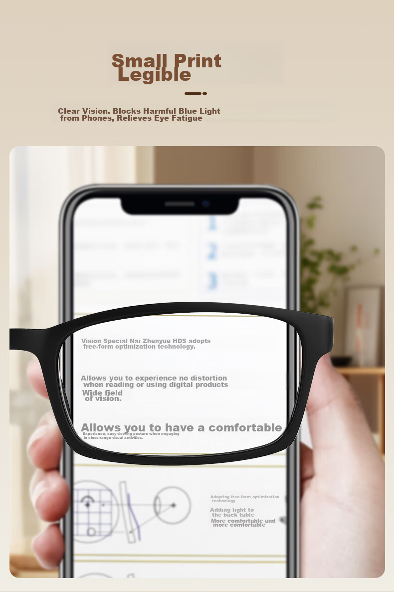 Ouna Reading Glasses for Men And Women, High Definition Anti-Blue Light Anti-Radiation Glasses, Black Gunmetal Frame, 250 Degrees 6