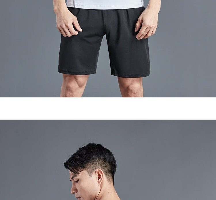 Fandimu Men's Sports Short-Sleeve T-Shirt, Fitness Tight-Fitting Quick-Dry Breathable Training Running Shirt, Black with Contrasting Lines, Size M 28