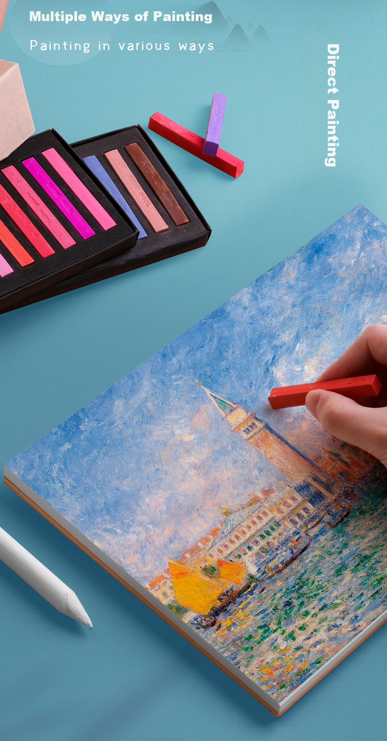 Marie's 36-Color Pastel Pencils, Colored Soft Pastel Sticks, Blackboard Chalk, Children's Wall Drawing And Graffiti Chalk Set F-2036 Drawing Pencils 5