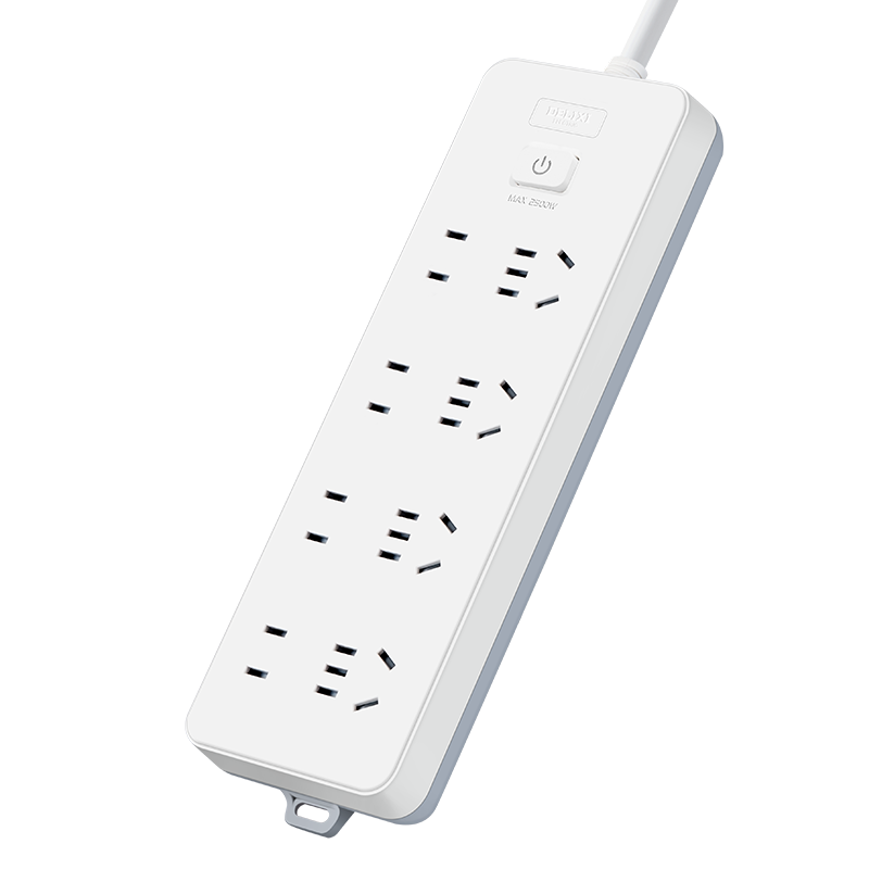 DELIXI 3C Certified National Standard Socket/power Strip/extension Cord/strip/power Bar/terminal Block, 8-Outlet Combination Master Switch, 1.8 Meters