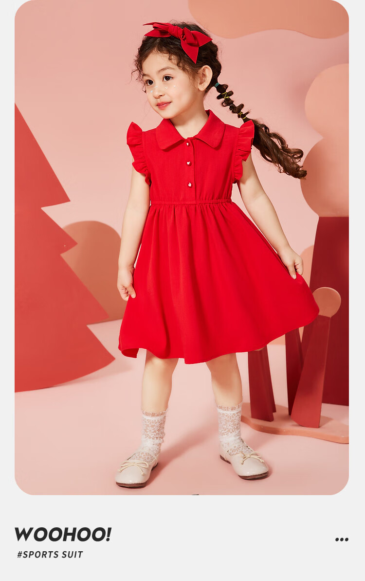 ASK JUNIOR Girls' Summer Vacation Dress, Children's Sundress with Lace Sleeves, Princess Dress for Summer Vacatio 8