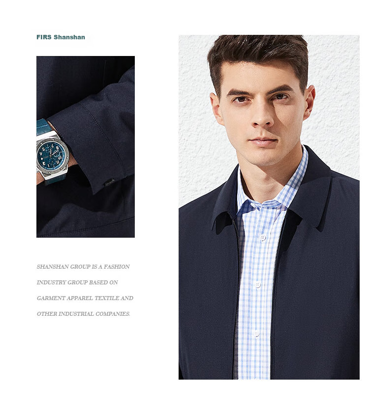 FIRS [Fitted Style] Men's Jacket, Spring Business Casual Solid Color Simple Lapel Zipper Cardigan Menswear 6