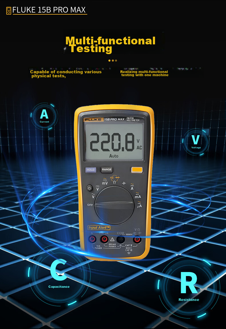 FLUKE F15B PRO MAX Digital Multimeter, Handheld Multi-Function Meter, Ammeter, Instrument F15B+ 8