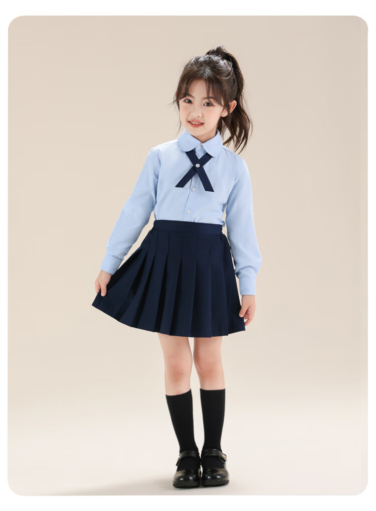 Yinuofang Children's White Long-Sleeve Shirt School Uniform Undershirt for Girls: White Long-Sleeve 170CM 17