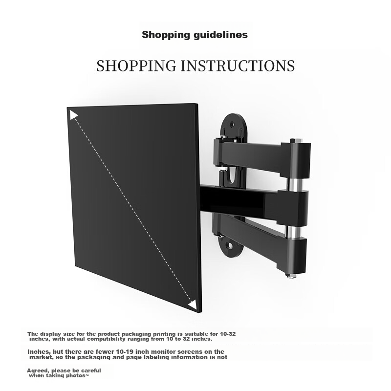 LUCKPRO Monitor Wall Mount Bracket, Computer Monitor Stand Wall Mount, Computer Stand, Monitor Riser, Desktop Wall Mount Bracket 119-01 14