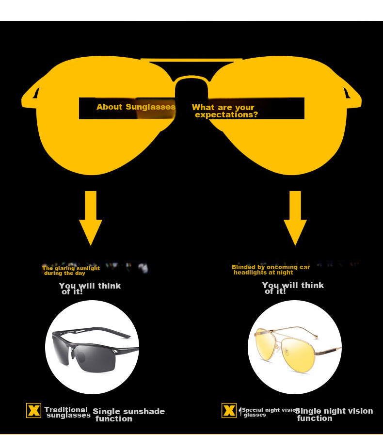 CAPONI Night Vision Glasses for Men And Women, Polarized Photochromic Sunglasses, Day And Night Use, Specialized for Night Driving, Anti-Glare 2