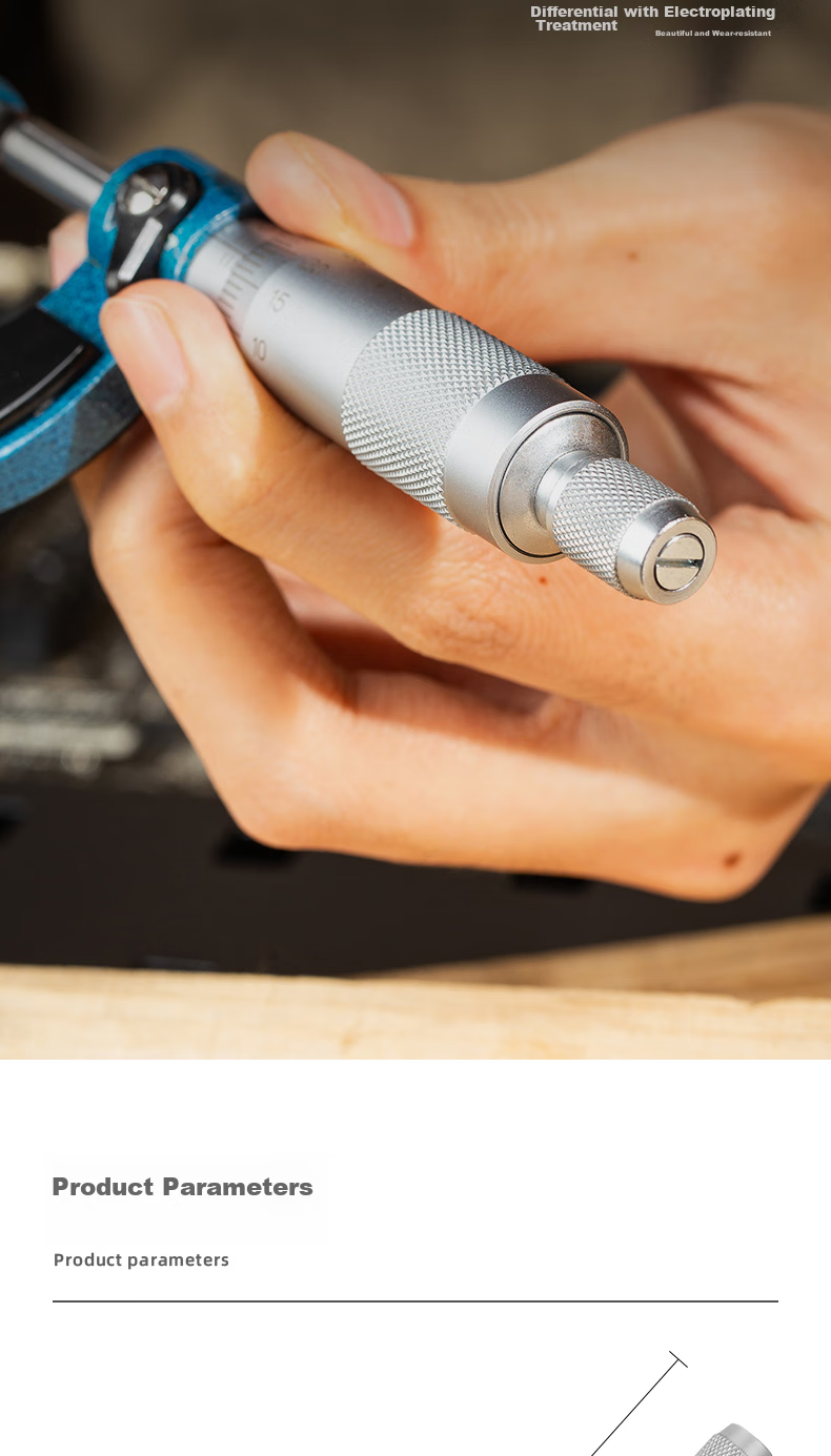 Deli External Micrometer, Mechanical Screw Gauge, 0.01mm High-Precision Thickness Gauge, Vernier Caliper 7