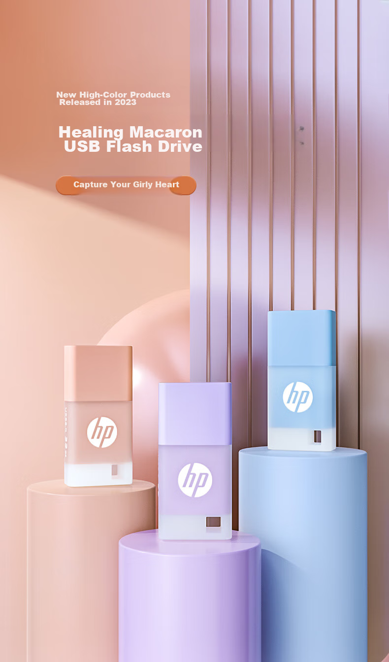 HP 64GB USB2.0 Flash Drive, V168, Micro Blue, Cute Creative Computer Pen Drive, Business Office Student USB Drive 2