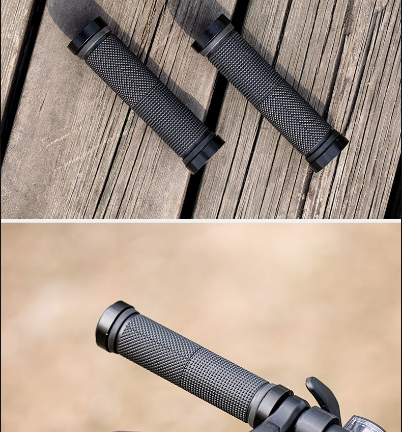 Move Iron Mountain Bike Handlebar Cover, Bicycle Grip Cover, Aluminum Alloy Lock Handlebar, Bicycle Equipment Accessory, Handlebar, Black 9