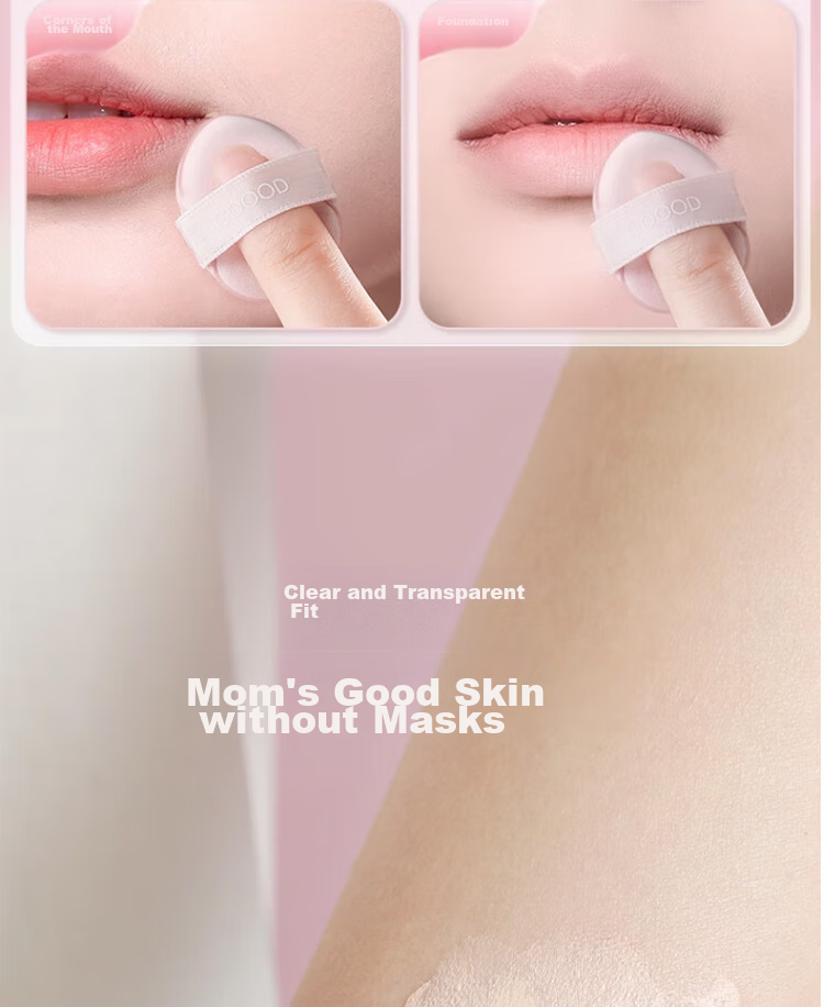 Goood GOOOD Finger Powder Puff, Thumb Small Pink Puff, Palm Puff, Pointed Tip Setting Powder, Small Finger Air Cushion Mini 6