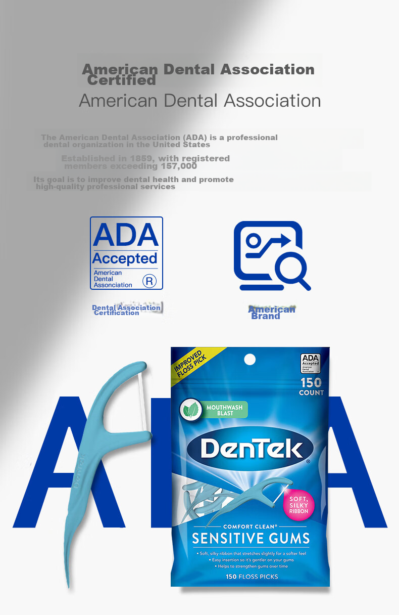 Detaike Dental Floss Picks, 150 Count, Flexible Flat Thread Ultra-Slim Smooth, Orthodontic Interdental Floss Box Toothpicks Portable with Fluoride Mint Flavor 2