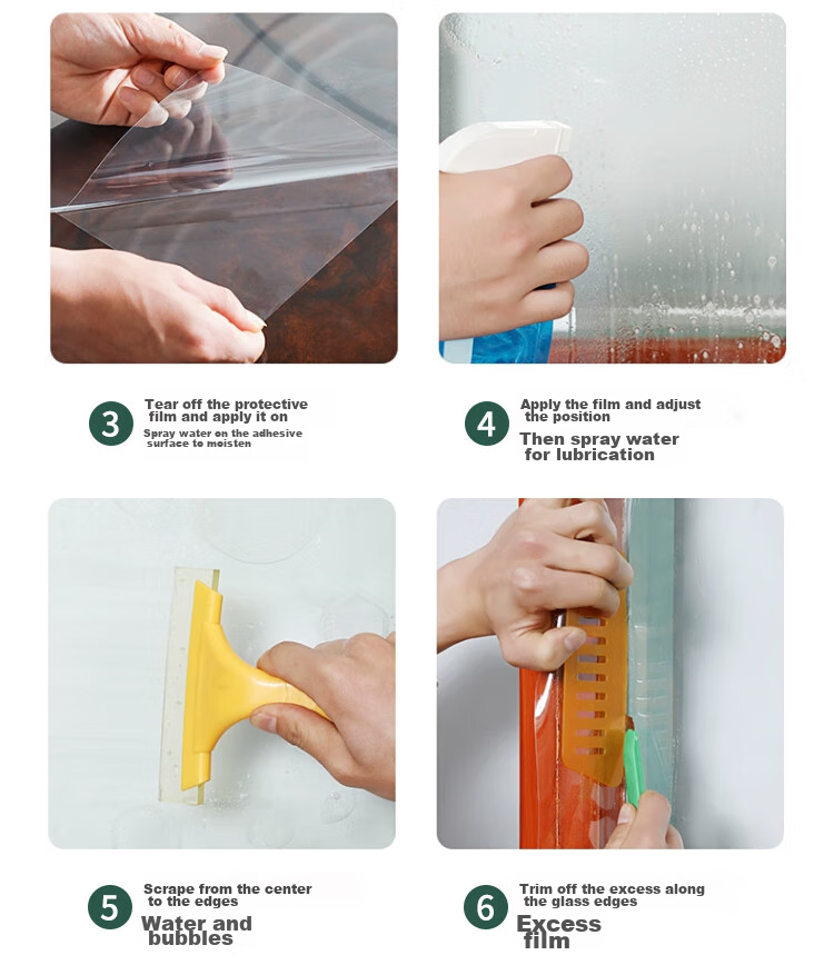 Qinghua Static Cling Frosted Glass Film, Window Privacy Film, Bathroom Glass Privacy Sticker, Opaque, 90*200cm 19