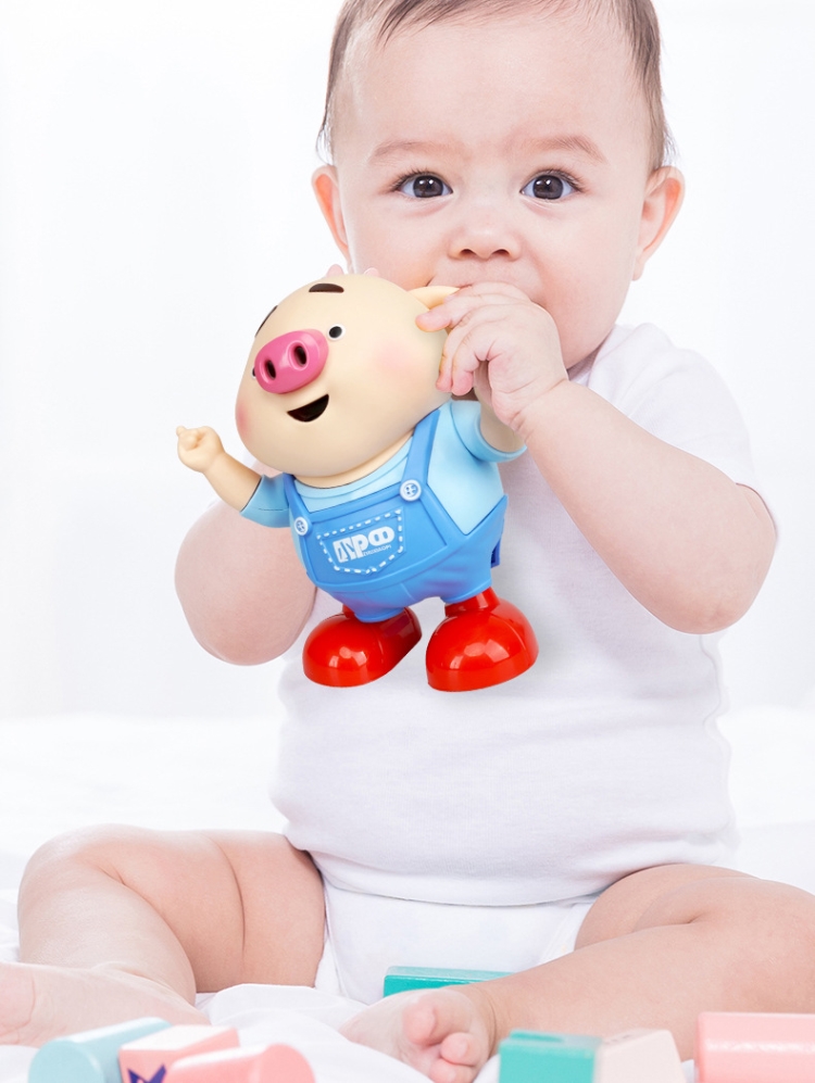 Murcia Electric Dancing Red Panda Baby Toy Head Lifting Practice Doll for Children Newborn to 1 Year Old 3
