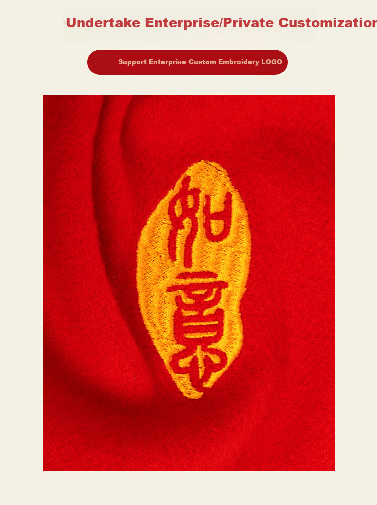 Hengyuanxiang Pure Wool Scarf for Men And Women, Autumn And Winter Warmth, Bright Red New Year Gift, Zodiac Year Chinese Red Blessing Gift 2