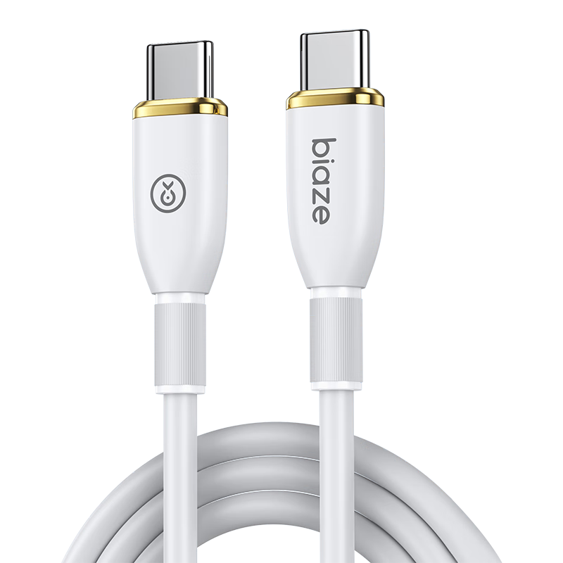 BIAZE Dual-Head Type-C Data Cable PD60Wc to C Charging Cord Compatible with Apple IPhone 18 Pro Max 17/16/15/iPad/Mac Laptops Huawei Xiaomi Android