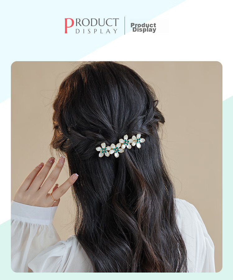 CHIMERA Cat's Eye Hair Clip for Women, High-End Barrette, Side Clip, Back of Head Clip, Mid-Autumn Festival Gift 12