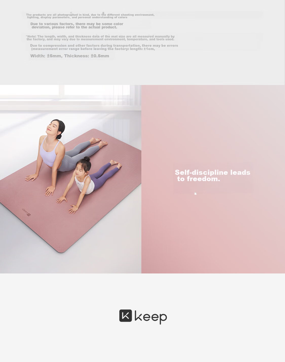Keep Family Antibacterial Yoga Mat, Extra Large, Thickened And Extended, Antibacterial Non-Slip Soundproof Floor Mat for Exercise, Pilates And Fitness 29