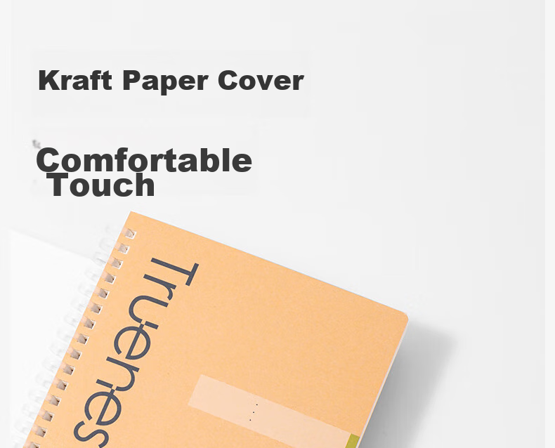 Deli Notebook, Comfortable to Hold, Spiral-Bound B5/60 Sheets, Soft Spiral Paper, Kraft Paper, Spiral Notebook for Students' Homework And Research, Single Book Pack, Luanwen Paper, LB560-T 15