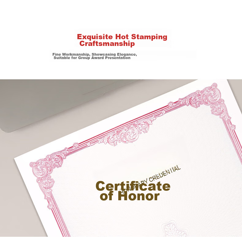 Befon A4 Certificate Inner Pages, Graduation Certificate Award Inner Pages, School Enterprise Commendation Award Certificate Printing Paper, Office Stationery, Red, 10 Sheets, 0341 5
