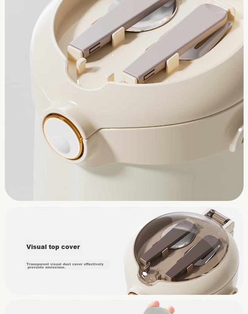 YEEHOO Insulated Food Container for Pregnant Women And New Mothers, Soup Warmer, Baby Food Container, Three-Layer Insulated Drink Box, 316 Stainless Steel Takeaway Thermos 17