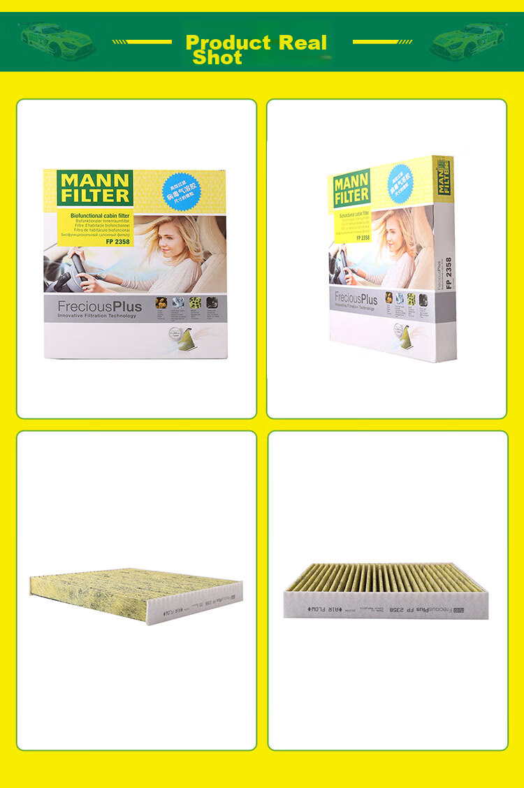 MANNFILTER Dual-Effect Air Conditioning Filter FP2358 for Accord, CRV, Jade, Spirior, Odyssey, Crosstour, Haval H6 8