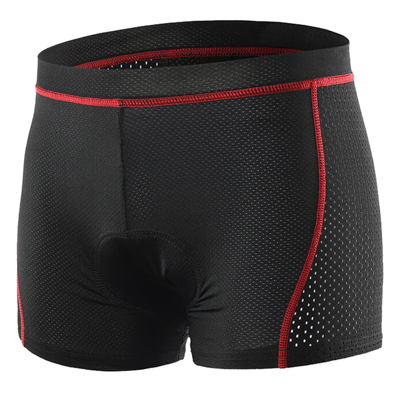 CAVALRY Cycling Underwear Bicycle Shorts for Men And Women with Silicone Pads, Mountain Bike Road Bike Pants Seat Cushion, Black And Red XXL