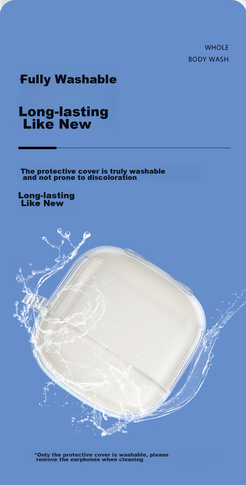 Masentek Compatible with Edifier Hua Zai Zero Air Bluetooth Earphone Protective Case, Soft TPU Charging Box, Silicone Storage Case Accessory, Ultra-Thin Shockproof And Stain-Resistant, Transparent 11