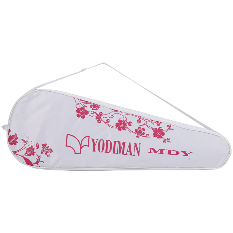 Yodiman Badminton Racket Bag, White And Pink (Holds 2 Rackets)