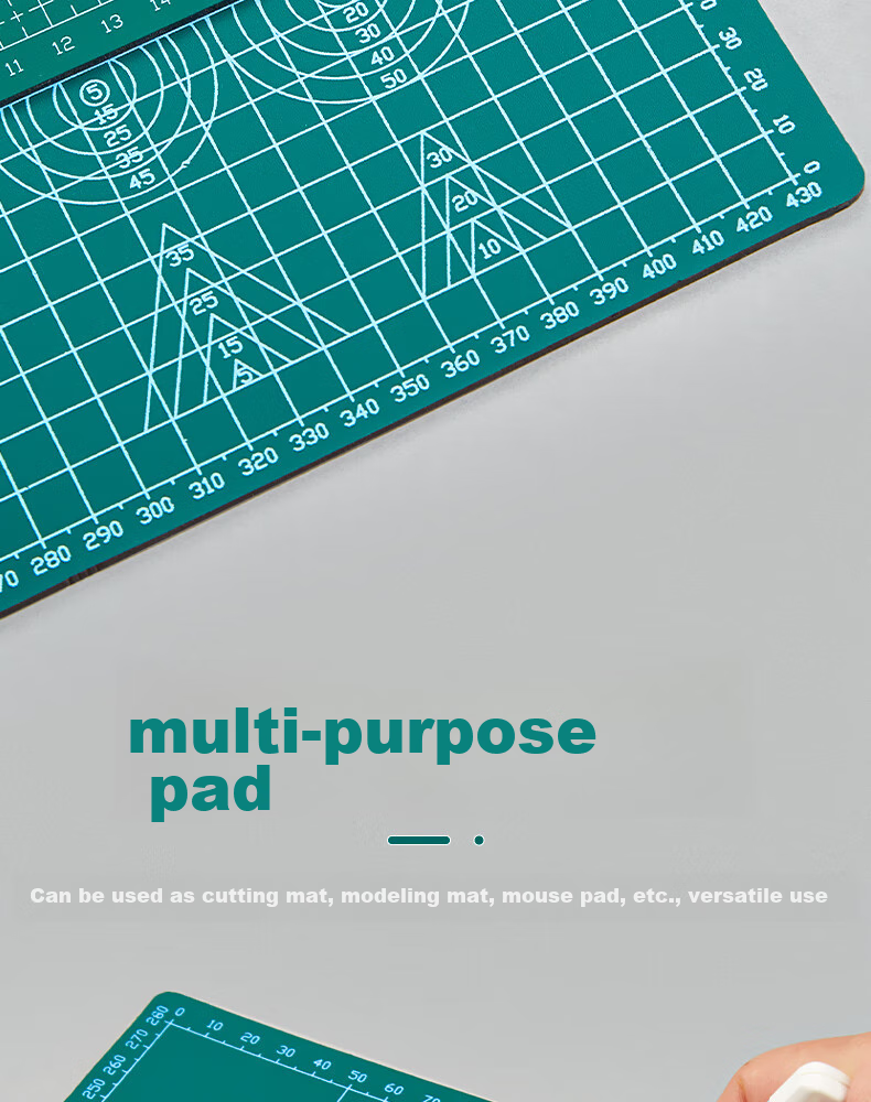 Sannianerban A3 Cutting Mat, PVC Material, Extra Large Size, Handmade Desktop Cutting Board, Fully Washable with Water, Student Paper Cutting Tool, Art And Engraving Board, Anti-Cut Pad, Mint Gree 14
