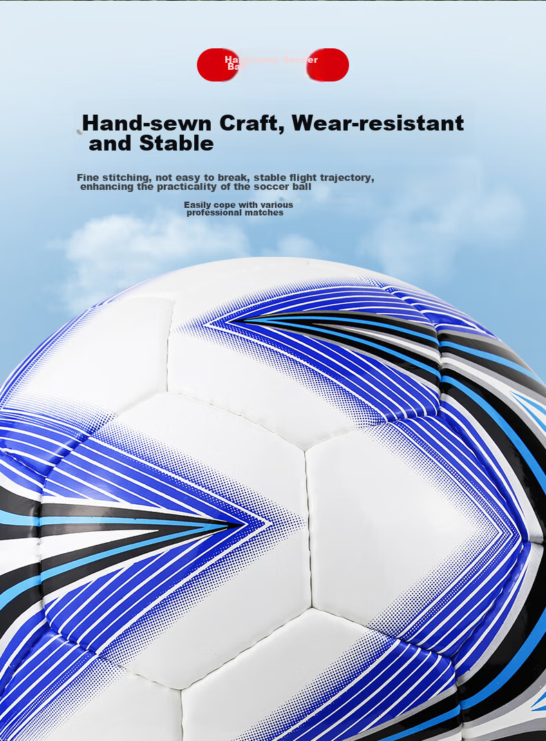 Star Soccer Ball Size 5 for Adults And Youth, Competition Training Standard Ball, Durable PU Hand-Stitched SB4125C 4