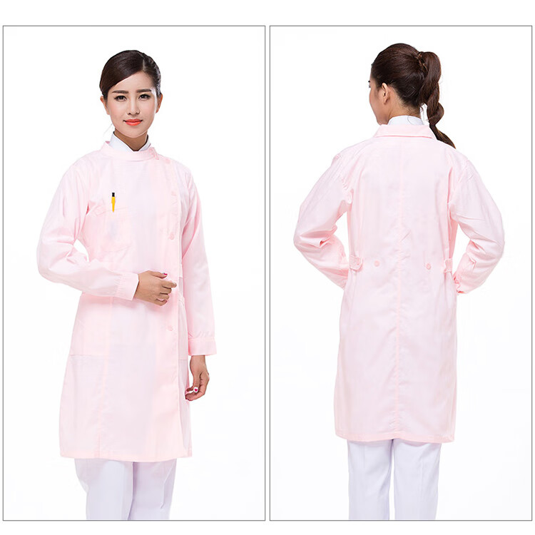 HIARMNODD Spring Autumn Long Sleeve White Lab Coat 1 Piece Dustproof Stain-resistant Protective Workshop Workwear LW-004-005 Men's White Western Collar Long Sleeve M 6