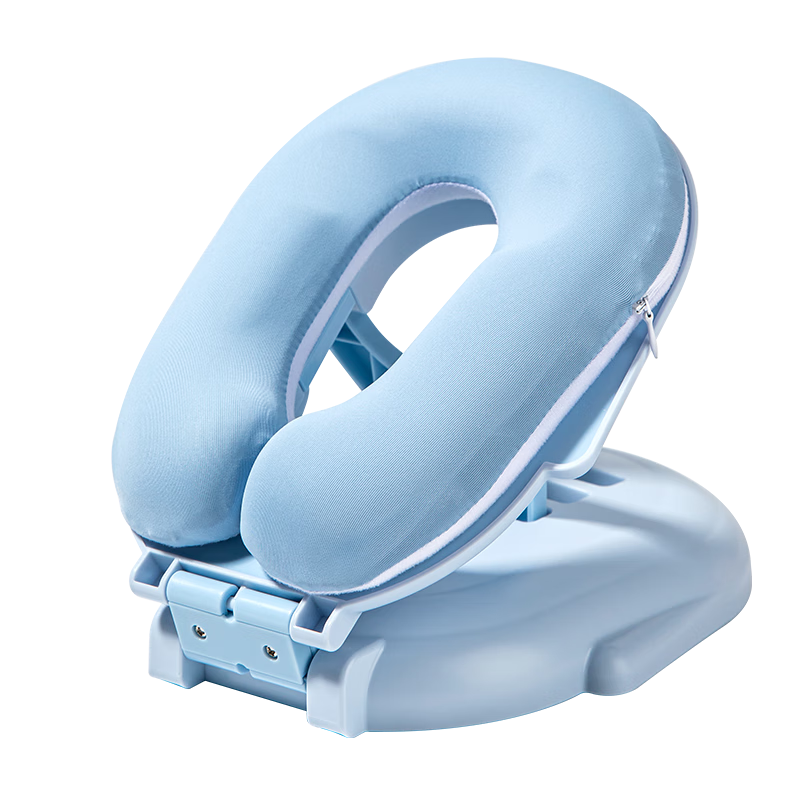 COMIX Children's Nap Pillow for Primary School Students, Sitting Posture Spine Protection Pillow, Prone Sleeping Pillow, Nap Aid, Foldable Hugging Pillow, Children's Gift, XS-62 Blue