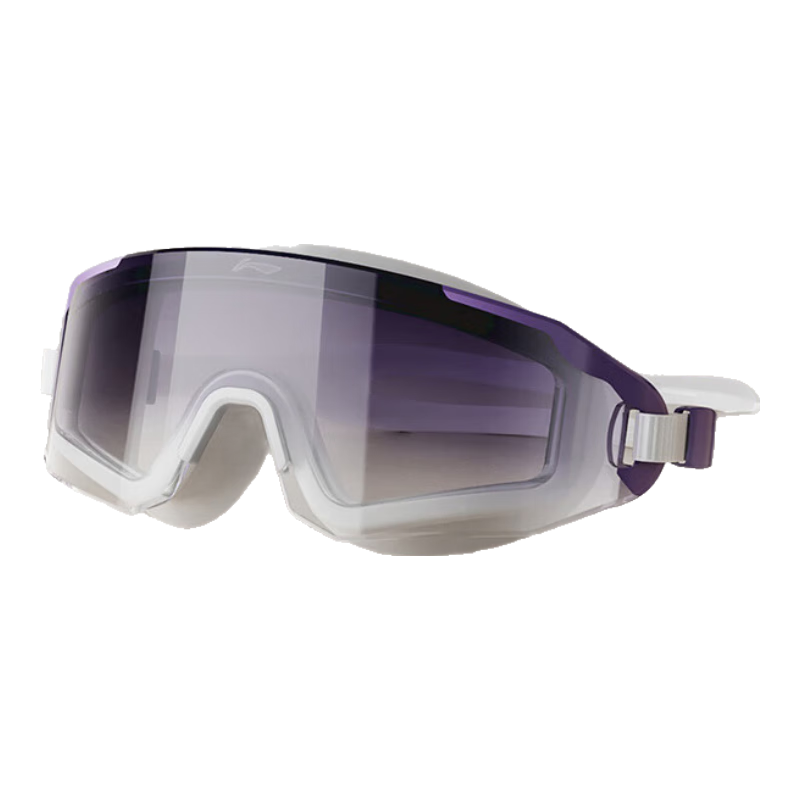 Li-Ning Swimming Goggles for Men And Women, Anti-Fog Swim Glasses, Large Frame for Adults, Swimming Goggles And Cap Set, 36-461 Purple